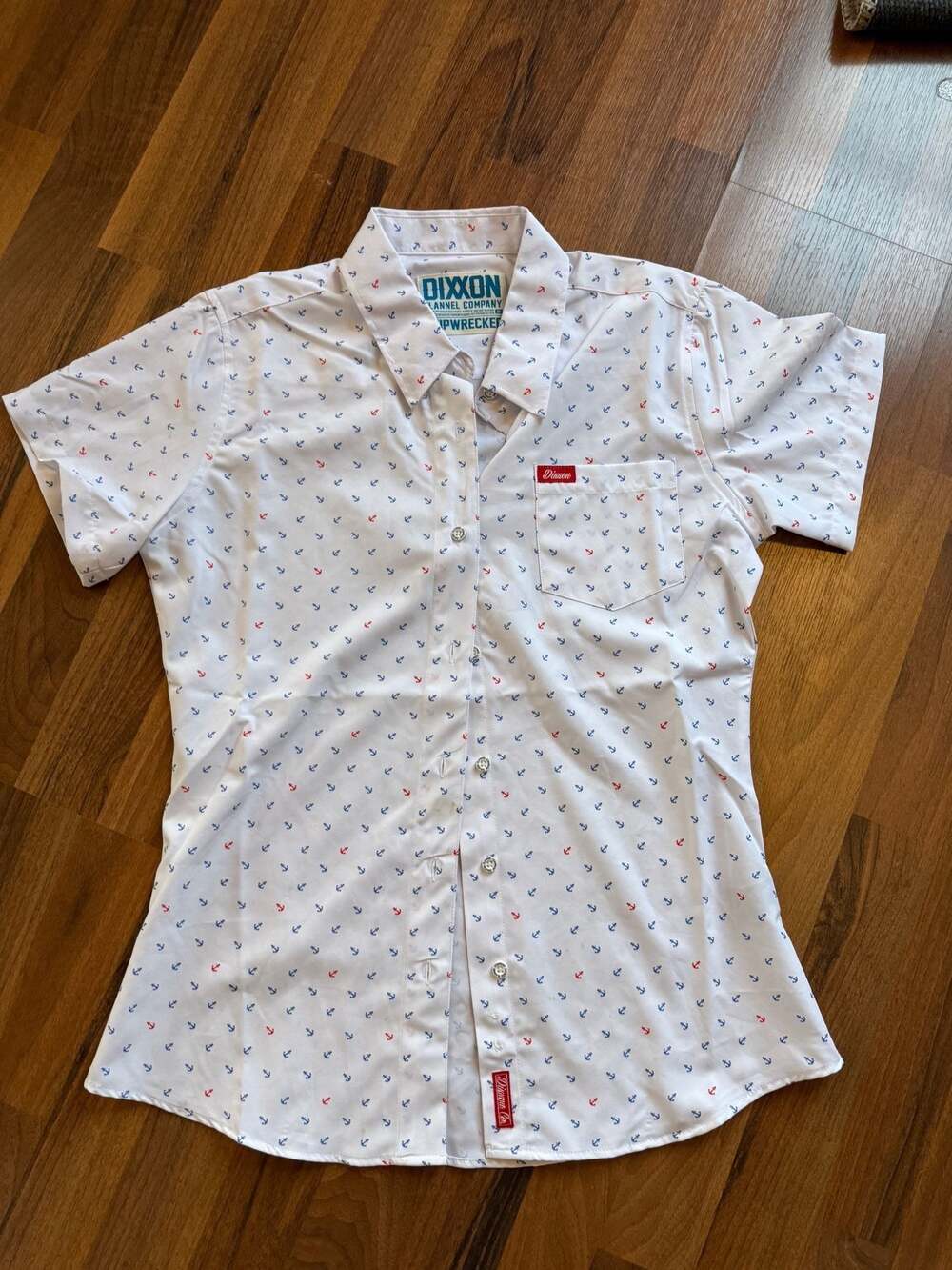Dixxon Flannel Company Women's Shipwrecked Short Sleeve Button-Down Shirt